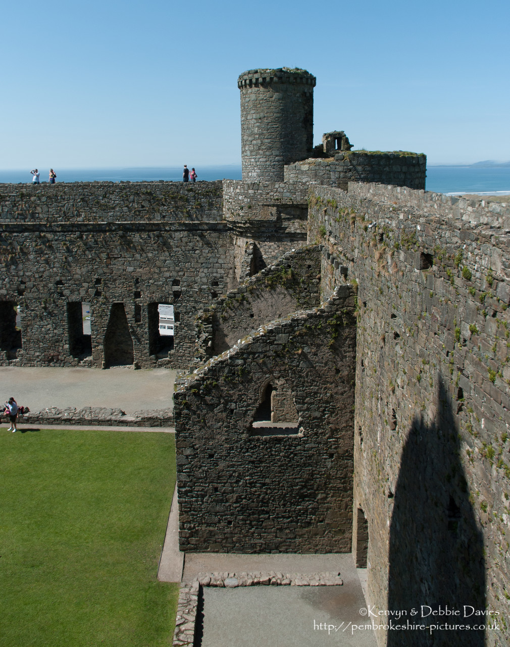 Harlech Castle, Tremadog Bay, Snowdonia National Park in Gwynedd. Built by Edward I from 1283-1290, it is part of the "Iron Ring" of castles built to subdue Welsh resistance.